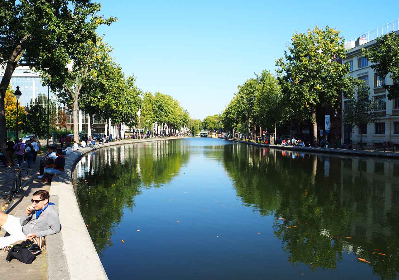 パリ観光　穴場スポット　サン・マルタン運河（Canal Saint-Martin）