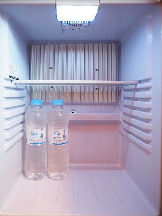 釜山・西面（ソミョン）エリアのおすすめホテル　サウスバンデコホテルの客室の冷蔵庫