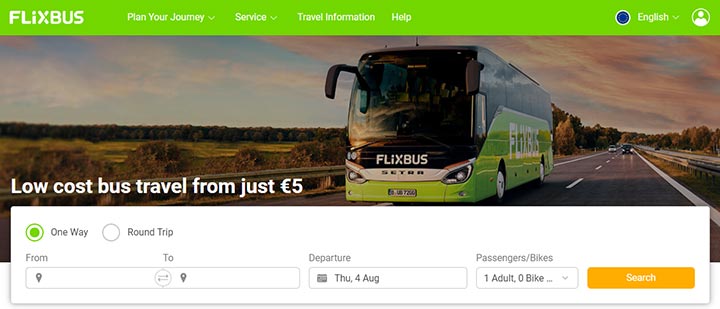 ミュンヘンからウィーンの移動方法　フリックスバス（Flixbus）の画像