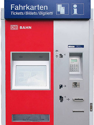 ミュンヘンとベルリンの移動方法　DB（ドイツ鉄道）の券売機