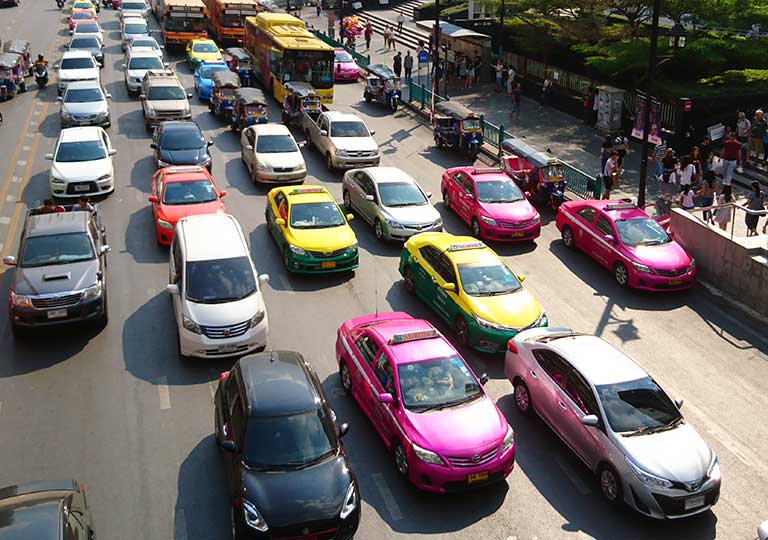 バンコク観光　タクシーの画像