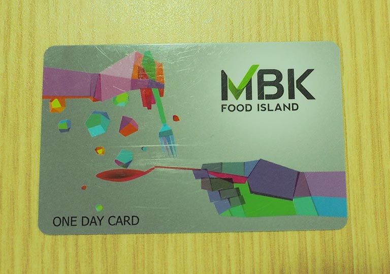 バンコク観光　MBKセンター　フードコートMBK FOOD ISLAND　ONE DAY CARD