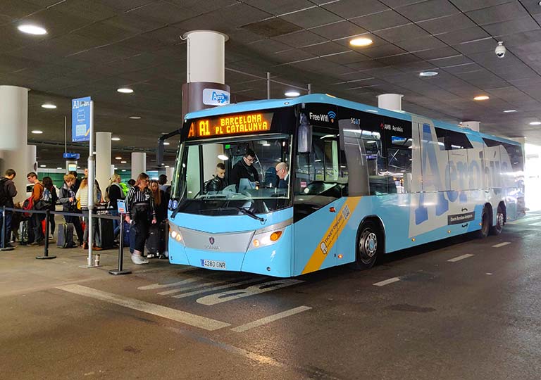 バルセロナ観光　空港バス（アエロバス）