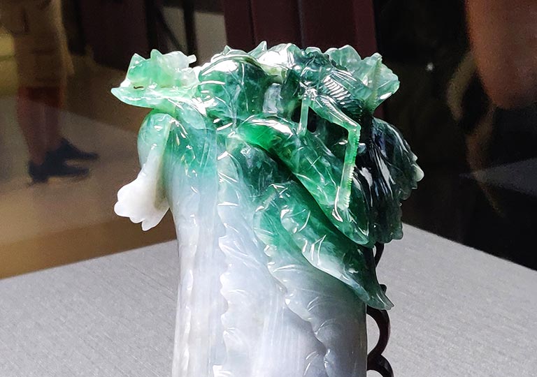 台北　国立故宮博物館の翠玉白菜（Jadeite Cabbage）