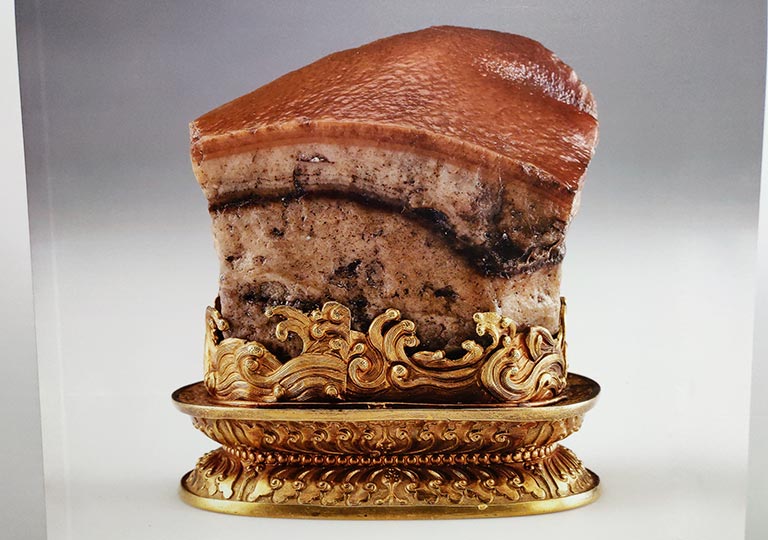 台北　国立故宮博物館の肉形石（Meat-shaped Stone、角煮）