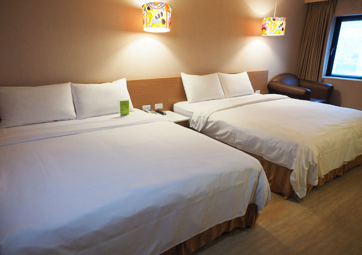 カインドネスホテル台南チーカンタワー　客室のベッド