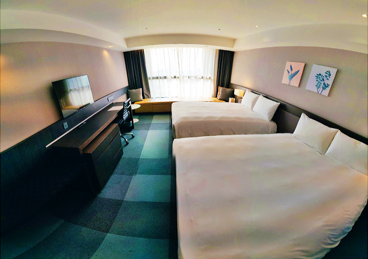 レイクショアホテル台南　客室のパノラマ画像