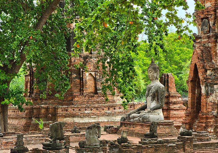 アユタヤ遺跡　ワット プラ マハータート(Wat Phra Mahathat)