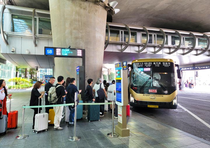 ソウルの仁川空港第1ターミナル　リムジンバス