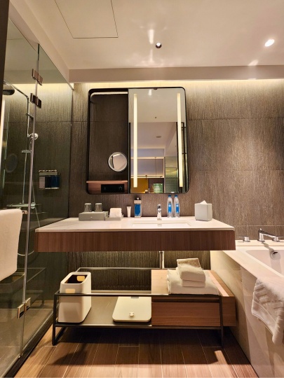 hotel-resonance-taipei-hilton-twin-room-bathroom-washbasin ホテルレゾナンス台北 タペストリー コレクション by ヒルトン ツインルーム バスルームの洗面所